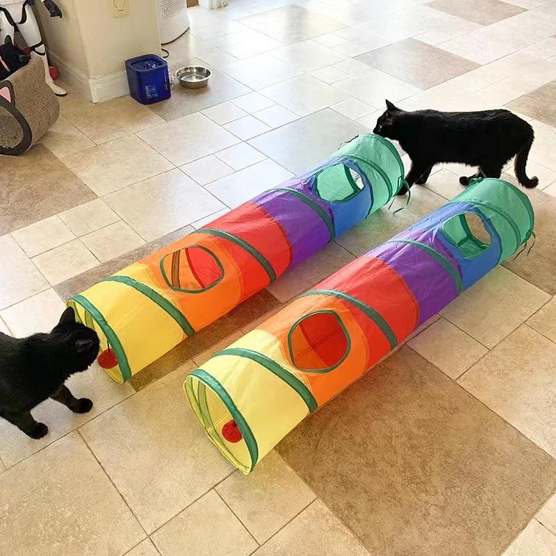 Túnel para gatos Brinquedos dobráveis para gatos de estimação