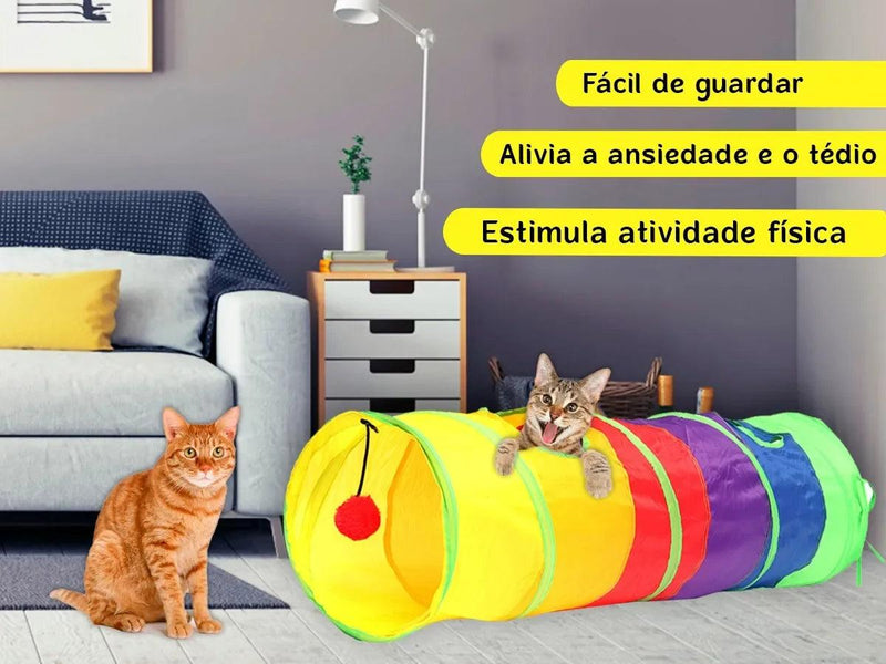 Túnel para gatos Brinquedos dobráveis para gatos de estimação