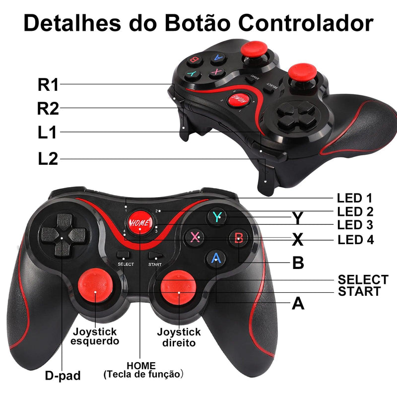 X3 Controlador de Jogo Sem fio Bluetooth 3.0 Controle Gamepad