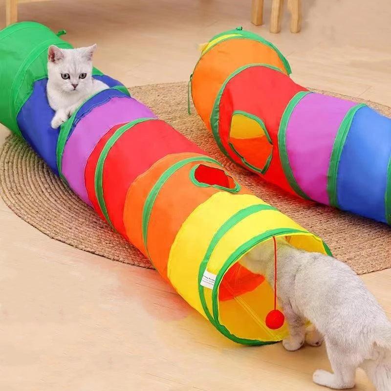 Túnel para gatos Brinquedos dobráveis para gatos de estimação