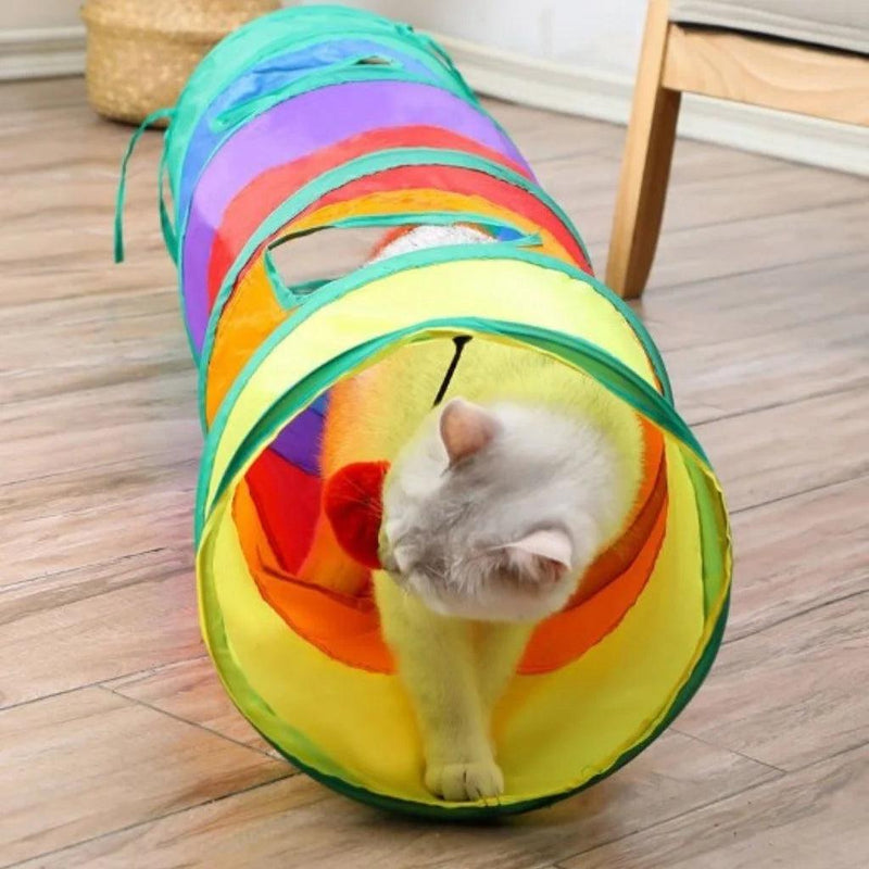 Túnel para gatos Brinquedos dobráveis para gatos de estimação