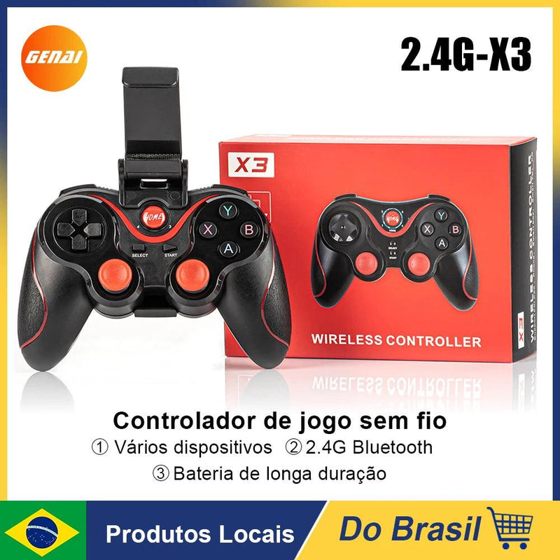 X3 Controlador de Jogo Sem fio Bluetooth 3.0 Controle Gamepad