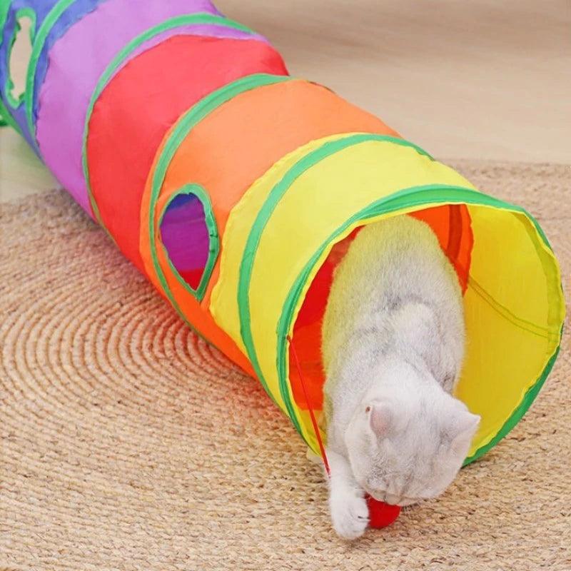 Túnel para gatos Brinquedos dobráveis para gatos de estimação