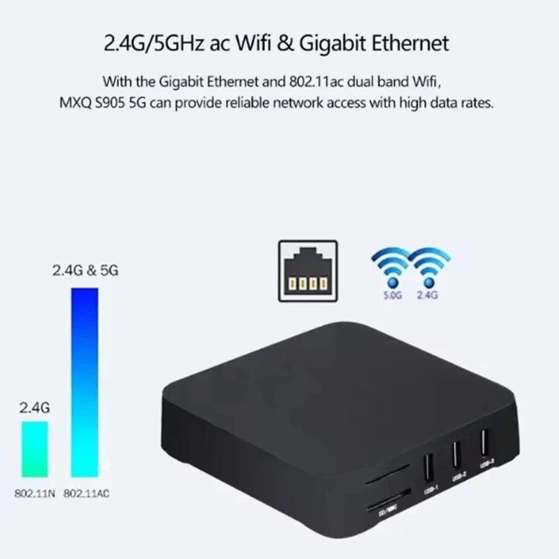 Smart TV Box 4K 5G Android Dual WiFi Media Player Set Top Box Smart TV Box