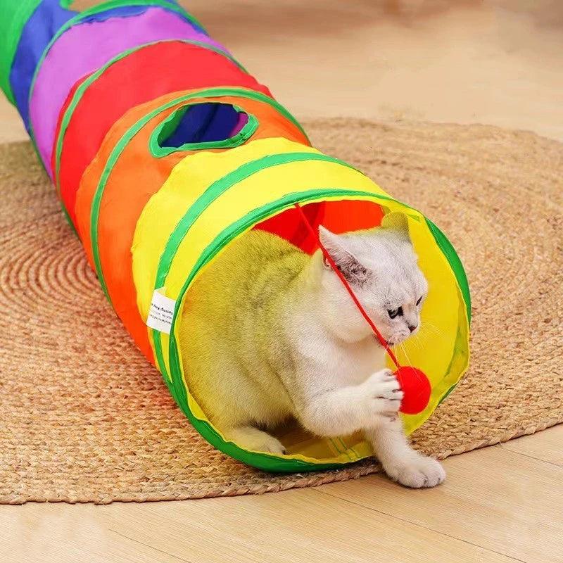 Túnel para gatos Brinquedos dobráveis para gatos de estimação