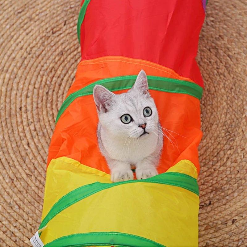 Túnel para gatos Brinquedos dobráveis para gatos de estimação